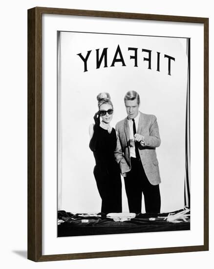 Audrey Hepburn, George Peppard. "Breakfast At Tiffany's" 1961, Directed by Blake Edwards-null-Framed Photographic Print