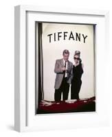 Audrey Hepburn, George Peppard. "Breakfast At Tiffany's" 1961, Directed by Blake Edwards-null-Framed Photographic Print