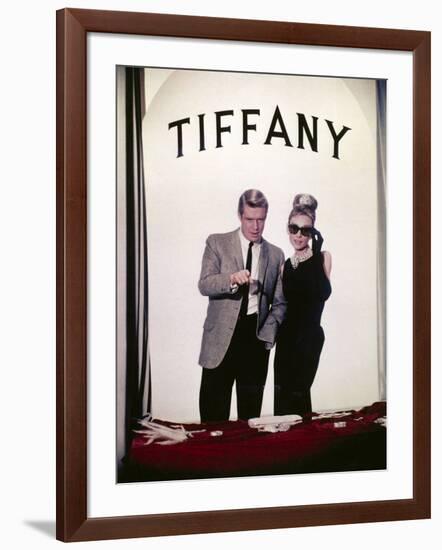 Audrey Hepburn, George Peppard. "Breakfast At Tiffany's" 1961, Directed by Blake Edwards-null-Framed Photographic Print