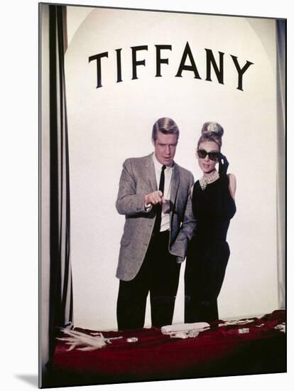 Audrey Hepburn, George Peppard. "Breakfast At Tiffany's" 1961, Directed by Blake Edwards-null-Mounted Photographic Print