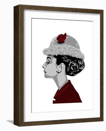 Audrey Hepburn - I Believe in Red-Emily Gray-Framed Giclee Print