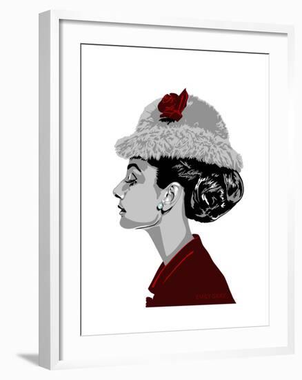 Audrey Hepburn - I Believe in Red-Emily Gray-Framed Giclee Print