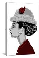 Audrey Hepburn - I Believe in Red-Emily Gray-Stretched Canvas