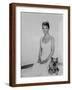 Audrey Hepburn in a Summer Dress with her Dog-Movie Star News-Framed Photo