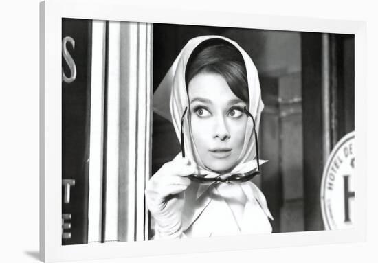 Audrey Hepburn Movie (Scarf) Poster Print-null-Framed Poster