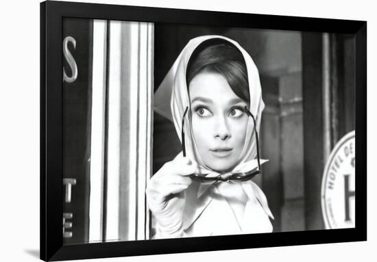 Audrey Hepburn Movie (Scarf) Poster Print-null-Framed Poster