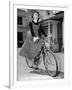 Audrey Hepburn on Set of Film Sabrina 1954 (Dress by Givenchy)-null-Framed Photo