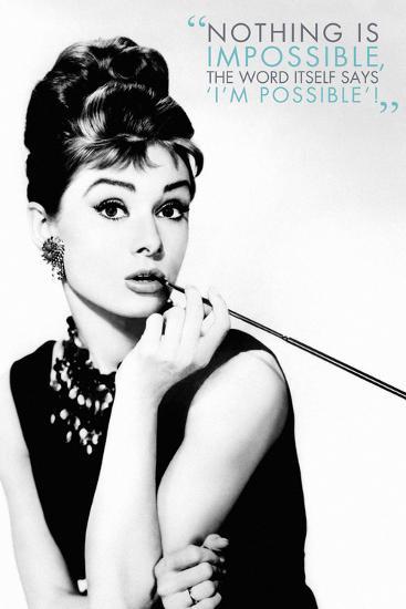 Audrey Hepburn Quote-null-Lamina Framed Poster