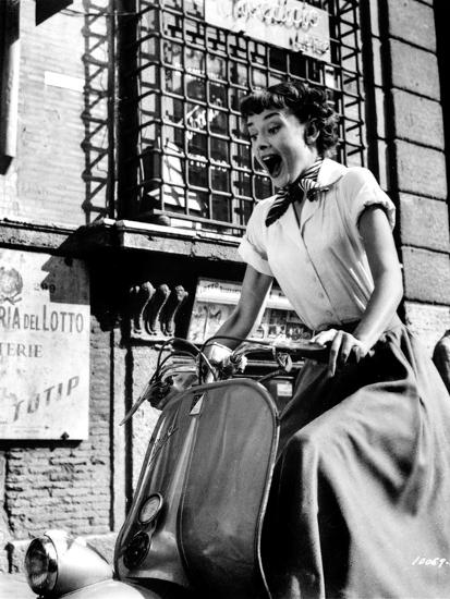 'Audrey Hepburn Roman Holiday Riding Vespa' Photo - Movie Star News