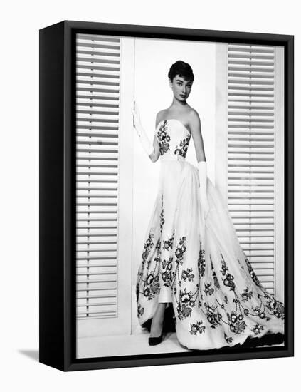 Audrey Hepburn. "Sabrina Fair" 1954, "Sabrina" Directed by Billy Wilder. Custome by Edith Head-null-Framed Stretched Canvas