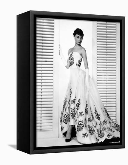 Audrey Hepburn. "Sabrina Fair" 1954, "Sabrina" Directed by Billy Wilder. Custome by Edith Head-null-Framed Stretched Canvas