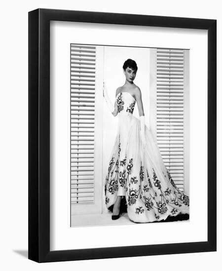 Audrey Hepburn. "Sabrina Fair" 1954, "Sabrina" Directed by Billy Wilder. Custome by Edith Head-null-Framed Premium Photographic Print