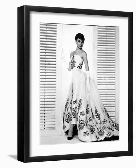 Audrey Hepburn. "Sabrina Fair" 1954, "Sabrina" Directed by Billy Wilder. Custome by Edith Head-null-Framed Photographic Print