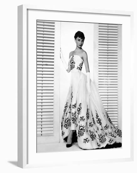 Audrey Hepburn. "Sabrina Fair" 1954, "Sabrina" Directed by Billy Wilder. Custome by Edith Head-null-Framed Photographic Print