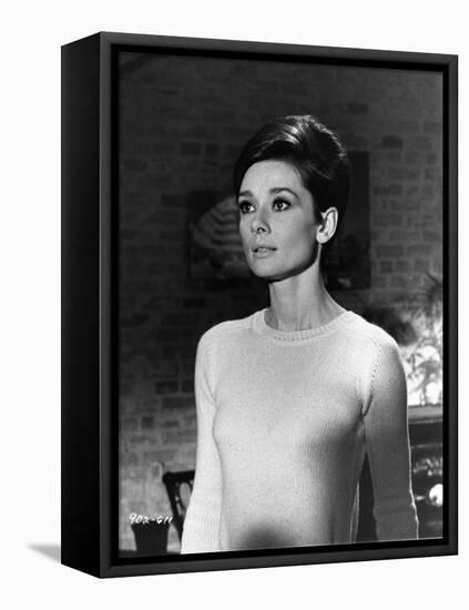 Audrey Hepburn Wait Until Dark White Sweater-Movie Star News-Framed Stretched Canvas