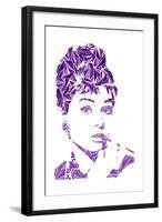 Audrey Hepburn-Cristian Mielu-Framed Art Print