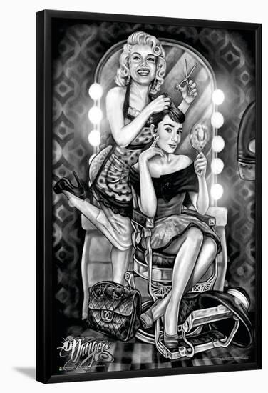 Audrey & Marilyn Barber Shop-James Danger Harvey-Framed Poster