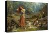 Audrey's Toilet-Arthur Hughes-Stretched Canvas