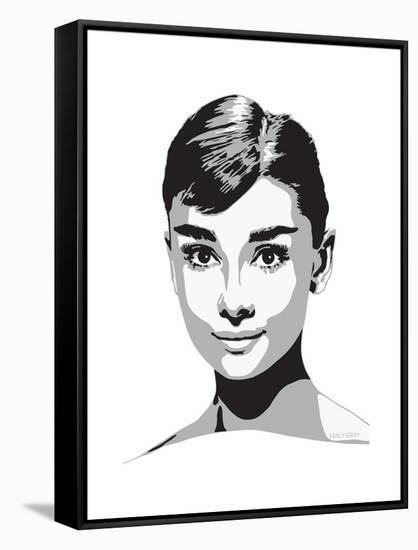 Audrey-Emily Gray-Framed Stretched Canvas