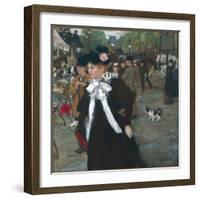 Auf Dem Boulevard Des Italiens in Paris-Jean François Raffaelli-Framed Giclee Print