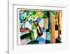 Auf Dem Friedhof-Auguste Macke-Framed Art Print