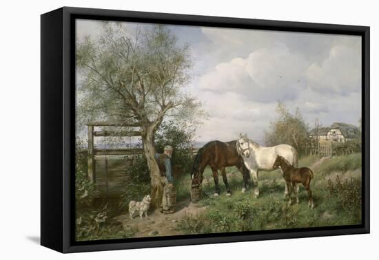 Auf dem Lande. Um 1885-Ludwig Fay-Framed Stretched Canvas