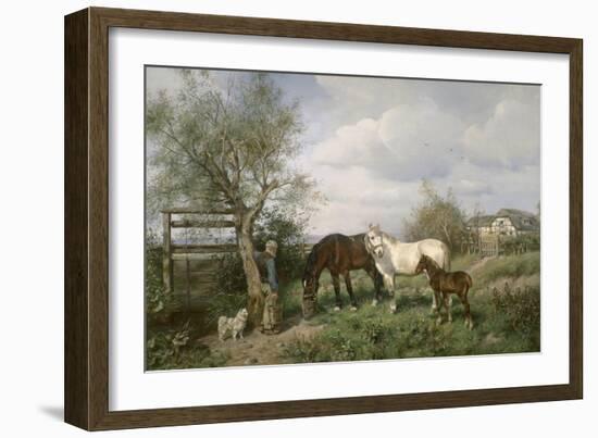 Auf dem Lande. Um 1885-Ludwig Fay-Framed Giclee Print