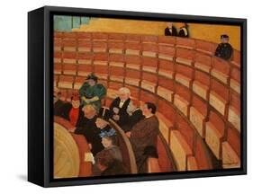 Auf der 3.Galerie im Théatre au Châtelet 1895-Felix Vallotton-Framed Stretched Canvas