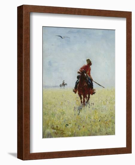 Auf Der Faehrte, 1881-Ilya Efimovich Repin-Framed Giclee Print