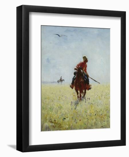 Auf Der Faehrte, 1881-Ilya Efimovich Repin-Framed Giclee Print