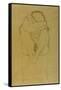 Auf Postament Kauernder Halbakt-Gustav Klimt-Framed Stretched Canvas