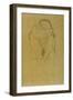 Auf Postament Kauernder Halbakt-Gustav Klimt-Framed Premium Giclee Print