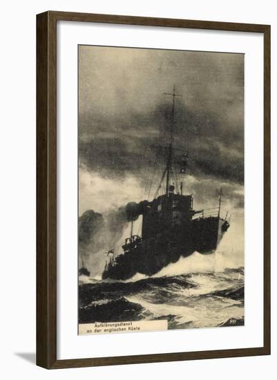 Aufklärungsdienst an Der Englischen Küste, Schiff-null-Framed Giclee Print