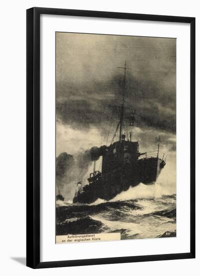 Aufklärungsdienst an Der Englischen Küste, Schiff-null-Framed Giclee Print