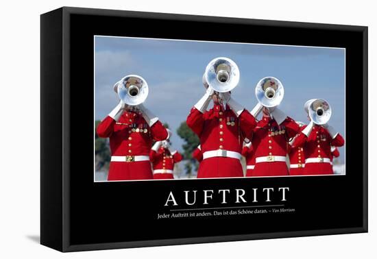 Auftritt: Motivationsposter Mit Inspirierendem Zitat-null-Framed Stretched Canvas