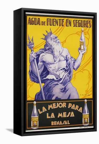 Auga De Fuente En Segures Bottled Water Poster-F. Mellado-Framed Stretched Canvas