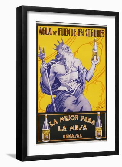 Auga De Fuente En Segures Bottled Water Poster-F. Mellado-Framed Giclee Print