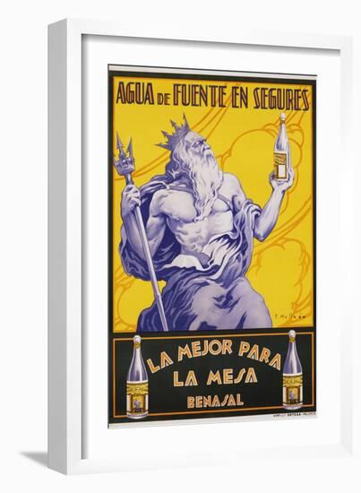 Auga De Fuente En Segures Bottled Water Poster-F. Mellado-Framed Giclee Print