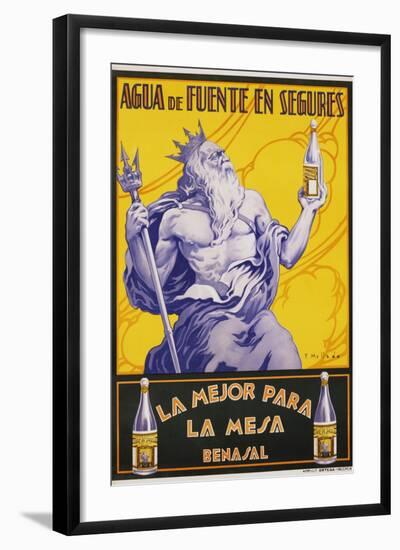 Auga De Fuente En Segures Bottled Water Poster-F. Mellado-Framed Giclee Print