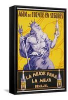 Auga De Fuente En Segures Bottled Water Poster-F. Mellado-Framed Stretched Canvas