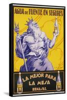 Auga De Fuente En Segures Bottled Water Poster-F. Mellado-Framed Stretched Canvas