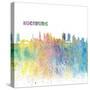 Augsburg Bavaria Skyline Silhouette Impressionistic Splash-M. Bleichner-Stretched Canvas