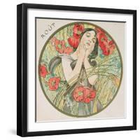 August, 1899 (Detail)-Alphonse Mucha-Framed Giclee Print