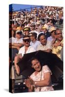 August 1960: Spectators at the 1960 Rome Olympic Summer Games-James Whitmore-Stretched Canvas