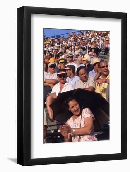 August 1960: Spectators at the 1960 Rome Olympic Summer Games-James Whitmore-Framed Photographic Print