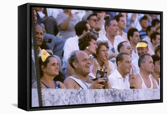 August 25, 1960: Spectators at the 1960 Rome Olympics' Opening Ceremony-Mark Kauffman-Framed Stretched Canvas