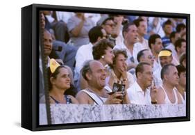 August 25, 1960: Spectators at the 1960 Rome Olympics' Opening Ceremony-Mark Kauffman-Framed Stretched Canvas