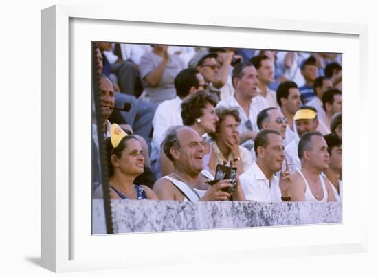 August 25, 1960: Spectators at the 1960 Rome Olympics' Opening Ceremony-Mark Kauffman-Framed Photographic Print