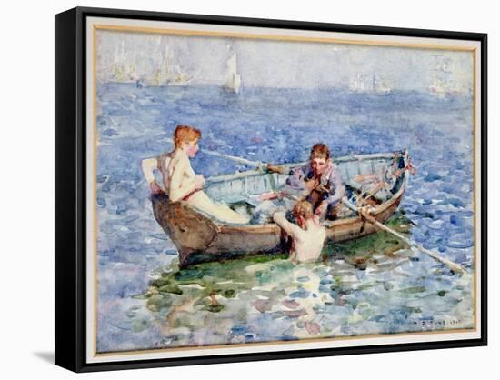 August Blue, circa 1911-Henry Scott Tuke-Framed Stretched Canvas