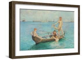 August Blue-Henry Scott Tuke-Framed Giclee Print